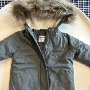 Boys Winter Coat with faux fur trimmed hood